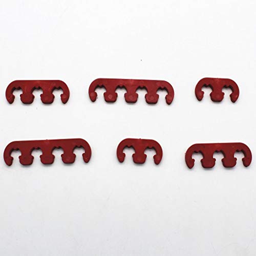 Conjunto de 6 pares de cabos de vela de ignição vermelha de plástico da Homyl para Chevy Ford