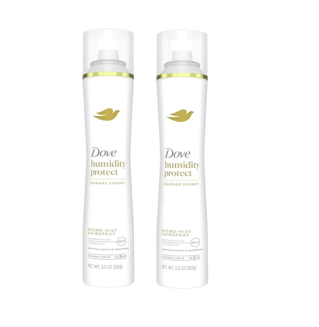 Dove Style + Care Compressed Micro Mist Flexible Hold Hairspray 5.5 oz (Pack of 2)