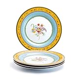 Gracie China by Coastline Imports Emperor Garden Porcelain Dinner Plate 10.5-Inch (Set of 4), Multicolor (Y6495-10.5/S4)