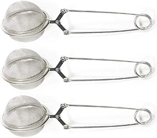 3 Pack Snap Ball Tea Strainer Tea Infuser Stainless Steel Tea Filter Tea Holder with Handle for Loose Leaf Tea and Mulling Spices
