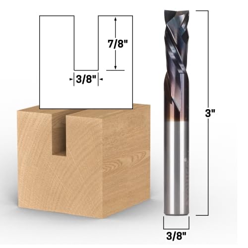 Image of YONICO Compression Spiral Endmill DLC Coating 3 /8-Inch Dia. 3 /8-Inch Shank 33220-SCD