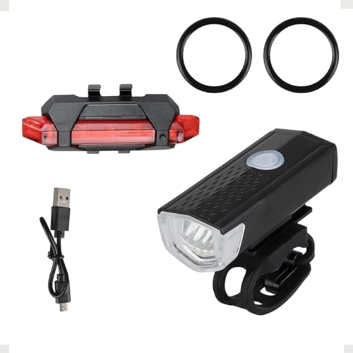 Kit Lanterna Para Bicicleta Recarregável, Conjunto de Luzes Led Para Bike Resistente a Água vários m