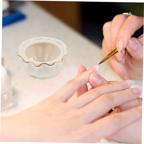 Recipiente Cerámico Mini para Líquidos de Uñas con Tapa miniatura 2