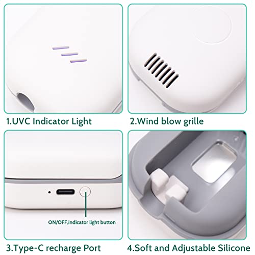 gfu toothbrush sanitizer case rechargeable portable toothbrush cleaner fits for all toothbrushes head used for home travel camping business trip white