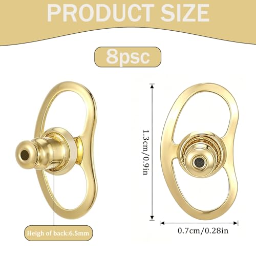 Fermoir Boucles D'Oreilles Boutons Percés Fermoirs de Boucles d'Oreilles – vue 7