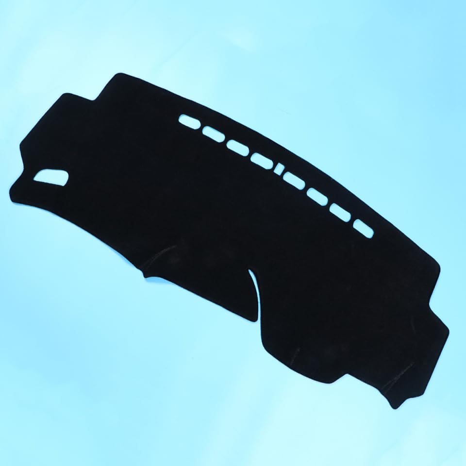 ibasenice Tapis Tableau De Bord Voiture Noir Protection Tableau De Bord Voiture | Contre Uv Et Reflets DéCoupe Pour Ventilation Tapis De Protection Pour IntéRieur Automobile