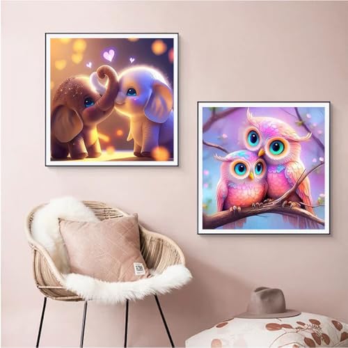 Elephants 5D DIY Diamond Art Kits for Adults,Diamond Art with Full Tools Accessories13.8x13.8 inch,Painting with Round Diamonds for Home Wall Decor Gift(35x35cm) by HSENJT - Image 3