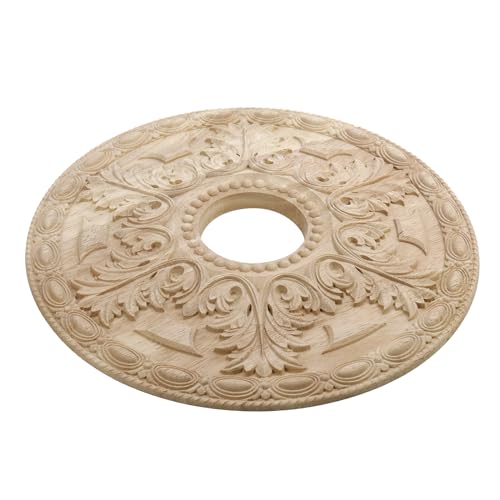 Antrader Ceiling Medallion,Wood Ceiling Cover Home Lighting Ceiling Medallions Ring