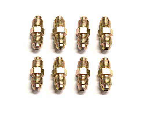 8 X Male To Male Brake Pipe Tube Connector Metric Brass Tubing 10Mm X 1Mm Joiner