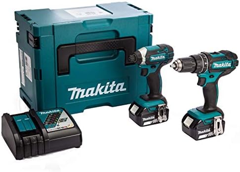 Makita DLX2131TJ 18V 2 x 5.0Ah Li-ion Combi Drill DHP482 + DTD152 Impact Twin Kit