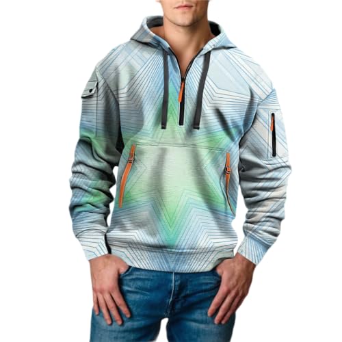 Sudadera anti UV hombre con cremallera 1/4 y bolsillos prácticos talla XL