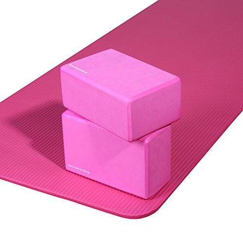 Fitvids Set of 2 High Density Yoga Blocks, 9"x6"x4" Each, Pair (Pink) by Fitvids - Image 5