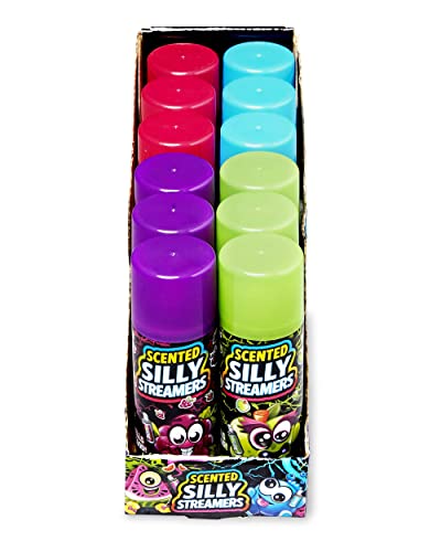 Scentos Party Streamers String Spray - 12-Pack 3-Ounce Scented Silly Streamers Spray Can - Fun Birthday Favors in Assorted Fruit Scents - Thumbnail 7