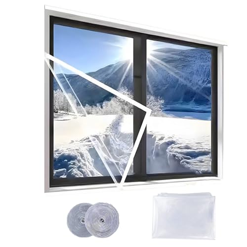 Film thermique pour fenêtre : film isolant résistant aux intempéries, réutilisable coupe-vent, revêtement résistant à l'hiver, couche d'économie d'énergie, barrière thermique transparente