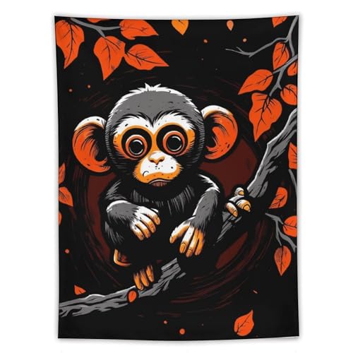 Tapisserie murale singe rouge 152x203 cm NWTRJ pour salon