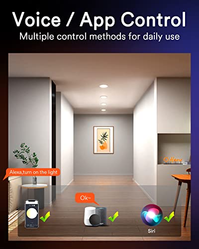 Lumary Smart Recessed Lighting 6 Inch Canless LED Recessed L