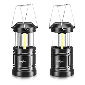 LED Camping Lantern, Battery Operated Lights, Adjustable Brightness for Camping, Emergencies, Power Outages, Outdoor Collapsible Lanterns, 2 Pack