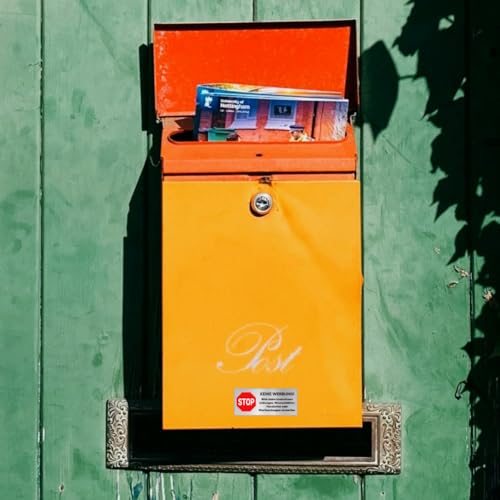 Aufkleber Keine Werbung für Briefkasten Sticker 7x3 cm UV & Witterungsbeständig (3)
