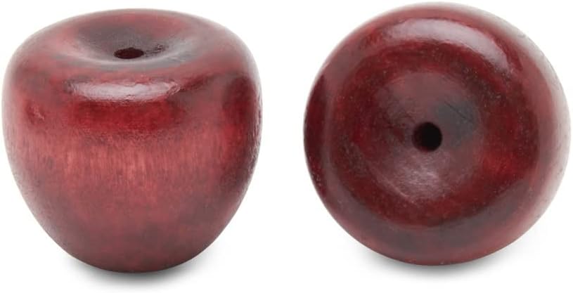 Woodpeckers Wooden Apples for Crafts 1-3/8 inch, Pack of 25 Realistic Fake Apples, Fake Fruit for Vintage Red Apple Kitchen Decor