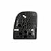 Passenger Side Non-heated Mirror Glass w/backing plate, Econoline, Ford Excursion, F250, 350, 450, 550 Super Duty Pick-Up, towing mirror top lens, 8 3/8