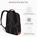 SwissGear 5505 Cecil 16” Laptop Backpack Black Canvas/Brown – Daily Laptop Bag with Gear Attachment Options – Multiple Organizer Pockets & Padded Shoulder Straps