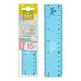 REGLAS DE PLÁSTICO QUIJOTE - Reglas Sweet Pastelito, medidas desde 9 hasta 30cm, colores pastel, con estuche de plástico, para uso escolar o universitario - 15cm Azul