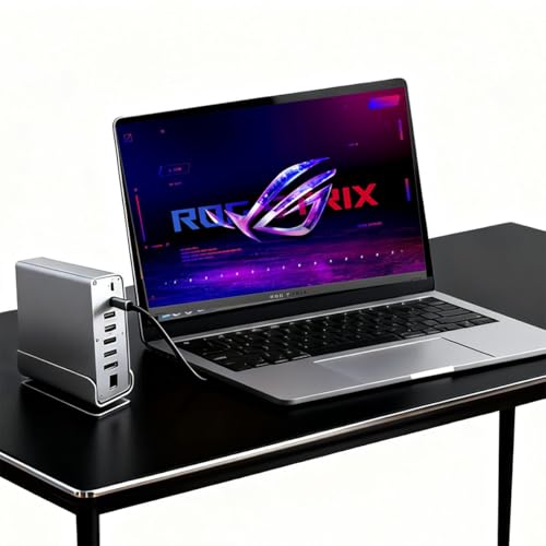 15-in-1 USB C Station d'accueil für ASUS ROG Strix Scar 18 16 17 15 Strix G16 G18 G17 G15 Gaming-Laptops，mit 360°-Drehfuß, 2 * 4K HDMI und 1 * DP, 10Gbps...