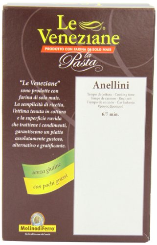 Le Veneziane - Italian Anellini Pastina [Gluten-Free], (4)- 8.8 Oz. Pkgs #TOP2