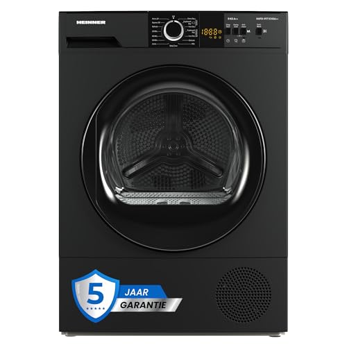 HEINNER HHPD-V9T1CHSA++ Warmtepompdroger – 9 kg – Energieklasse A++ – 15 Programma’s – LED Display – 5 Jaar Garantie (Antraciet, 9 KG)