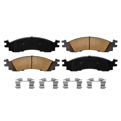 Image of Detroit Axle - Front Brake Pads for 2006-2010 Mercury Mountaineer Ford Explorer 2007-2010 Explorer Sport Trac 2010-2012 Taurus, Ceramic Brake Pads Replacement
