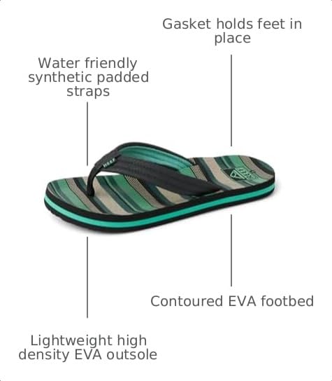 Image of REEF Boys Kids Ahi Beach Flip Flop, Soft Cushion Footbed, Water Friendly