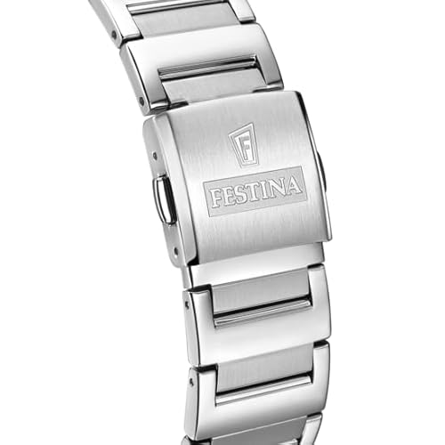 Festina Orologio Uomo F20677/3 On The Square cassa di Acciaio inossidabile 316l Grigio cinturino in Acciaio inossidabile 316l Grigio - 2