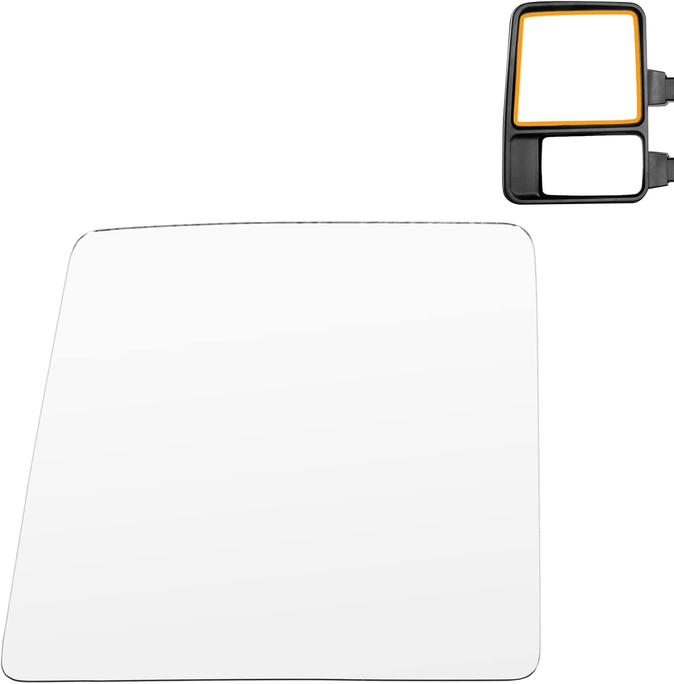 Towing Mirror Glass Fits 1999-2016 For Ford For F-250/350/450/550 Super Duty 2000-2005 For Ford Excursion Non-Heated Left Side Upper Flat Mirror Glass