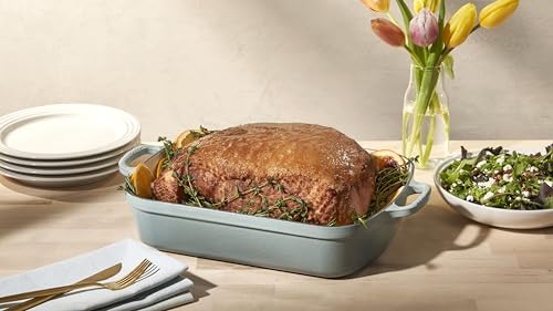 Image of Le Creuset Enameled Cast Iron Rectangular Roaster, 5.25 qt., Olive
