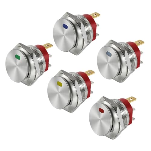 Commutateur de puissance métallique 220V interrupteur autobloquant robuste 22mm - 5