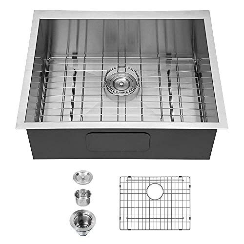 25 Bar Sink Undermount - Logmey Bar Prep Sink 18 Gauge Undermount Single Bowl Stainless Steel Kitchen Sink, 25X22 inch