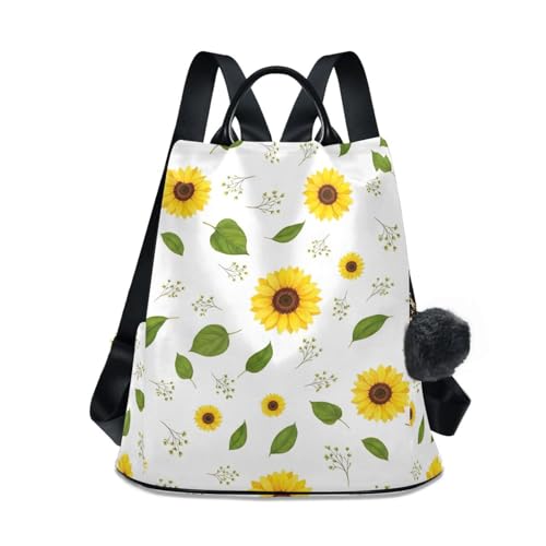 Sac à dos antivol tournesol jaune pour femme avec poches sécurisées voyage