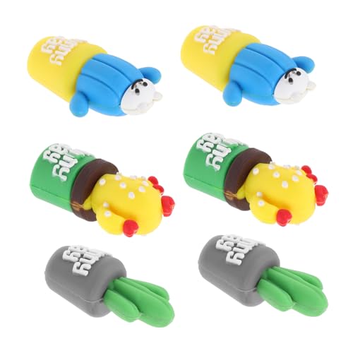 Housoutil 12個 かわいいサボテンシリコン筆キャップ 実用的な筆キャップ エクステンダー 軽量で長持ち や学生になキャラクター文具