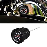 Motorcycle Oil Temperature Dipstick for Harley Softail Twin Cam 2000-2017 Fat Boy (Black)