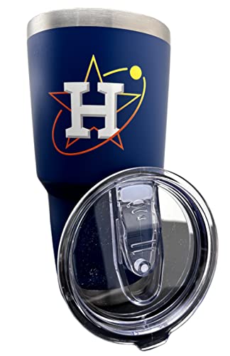 Astros Space City 30 Oz Tumbler Stainless Steel Vacuum Insulated Hot And Cold Cup Double Wall (Navy Blue) #TOP4