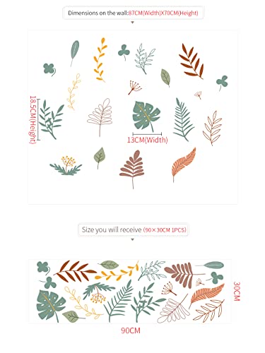 Romolive Wall Decals Peel And Stickers Country Leaves Wall Stickers Plant Pattern Stickers For Kids #TOP5