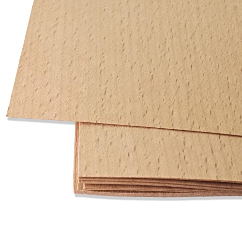 Mprofi MT® 15-16 Furniere Buche - Furnierholz - Bastelholz Platten - Furnier Zum Aufbügeln - Furnierstreifen für DIY - Holzfurnier Echtholz Perfekt für Bastelholz, Modellbau, Kreativ - FB/15-16