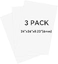 3 Pack White Foam Board 24"x36", 0.23" Thick Foam Core Board for Projects, White Poster Board for Painting, Displaying, and Craft Projects