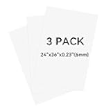 3 Pack White Foam Board 24