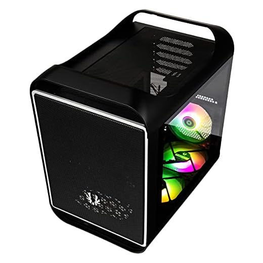 BitFenix Prodigy M 2022 Pc Case, ARGB Micro ATX Gehäuse, Gaming Pc, Kompaktes Pc Gehäuse für Micro ATX und Mini ITX Mainboards, Mesh-Front, Fenster aus Tempered Glass, Schwarz