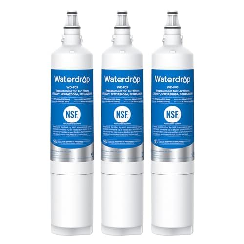 Waterdrop 5231JA2006A Replacement for LG® LT600P® Refrigerator Water Filter, fml-2, KENMORECLEAR® 46-9990, KENMORE® 9990, 5231JA2006B, RWF1000A, L
