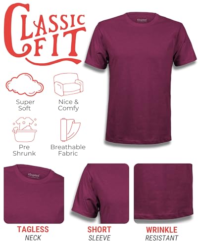 Image of Kingsted T-Shirts for Men Pack - Royally Comfortable - Super Soft Premium Fabric - Well-Crafted Classic Tee