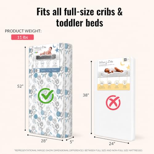 Image of Dream On Me Nap Nest Baby Crib Mattress, GREENGUARD Gold, Made in USA
