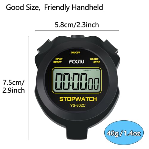 image for FCXJTU Simple Digital Sports Stopwatch Timer, No Bells, No Clock, No A