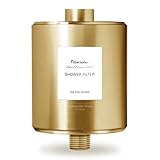 Filterbaby Titanium Shower Filter Pro - IAPMO Certified to NSF 177 Standard, Doctor Developed, Reduce up to 99% Chlorine/Chloramine/Lead/Certain Heavy Metals, Great Water Pressure, Long Lasting, Gold